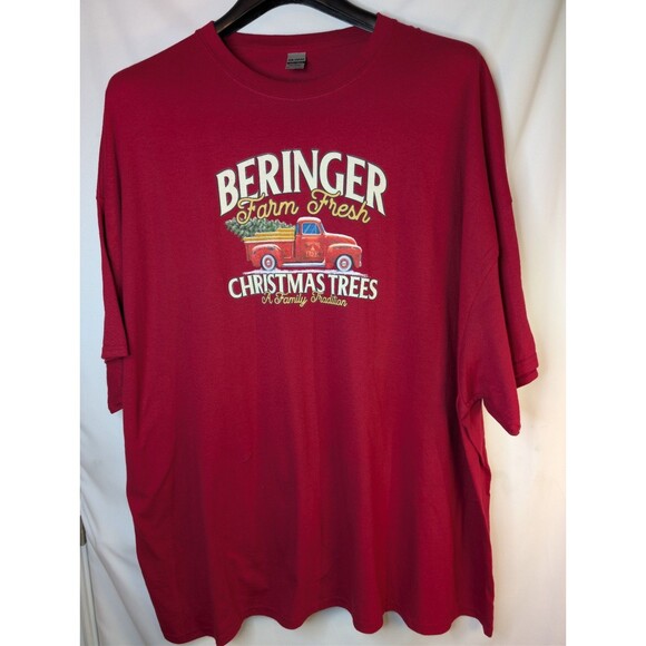 Beringer Christmas Trees 5XL Sweatshirt Gildan Vintage Truck - Picture 1 of 5
